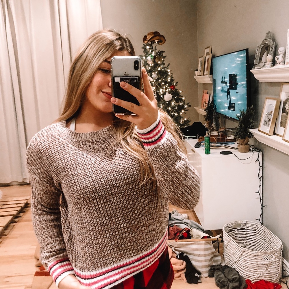 light pink sweater